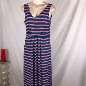 Blue/Red maxi Dress XLarge